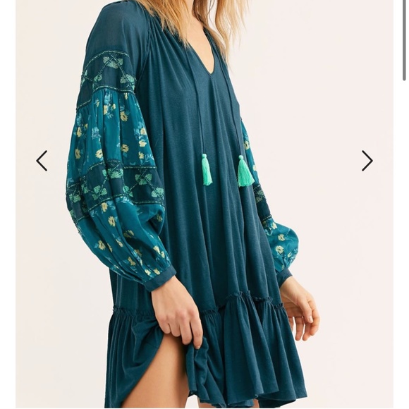 Free People Dresses & Skirts - Free People mix it up tunic/dress in jade size small no size tag